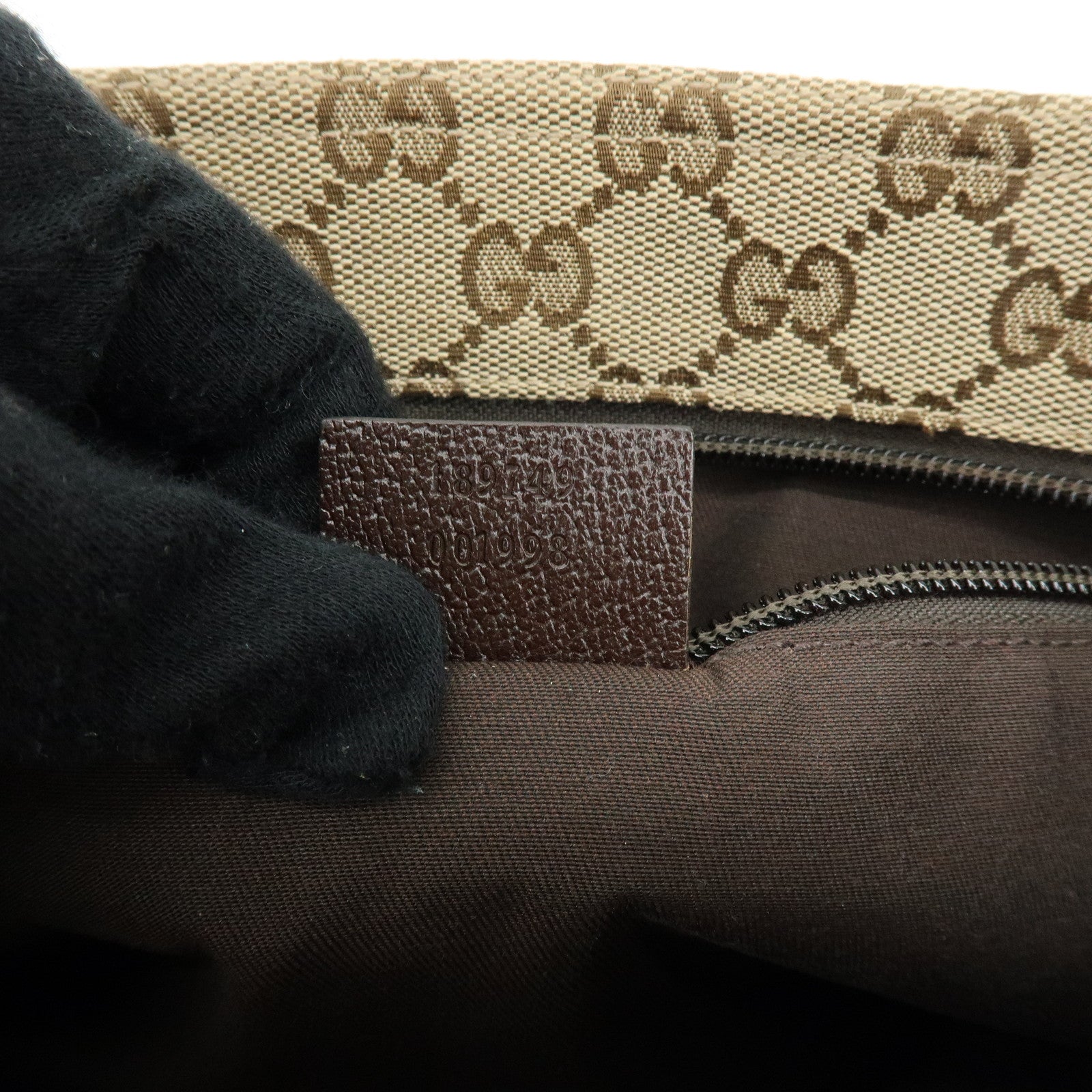 GUCCI Sherry GG Canvas Leather Shoulder Crossbody Bag 189749