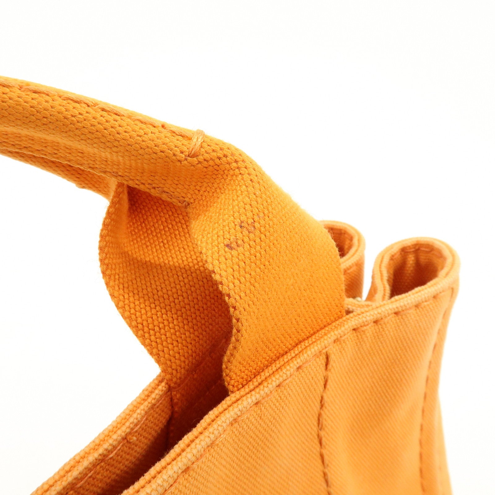 PRADA Canapa Mini Canvas Tote Bag Hand Bag BN2439 Orange