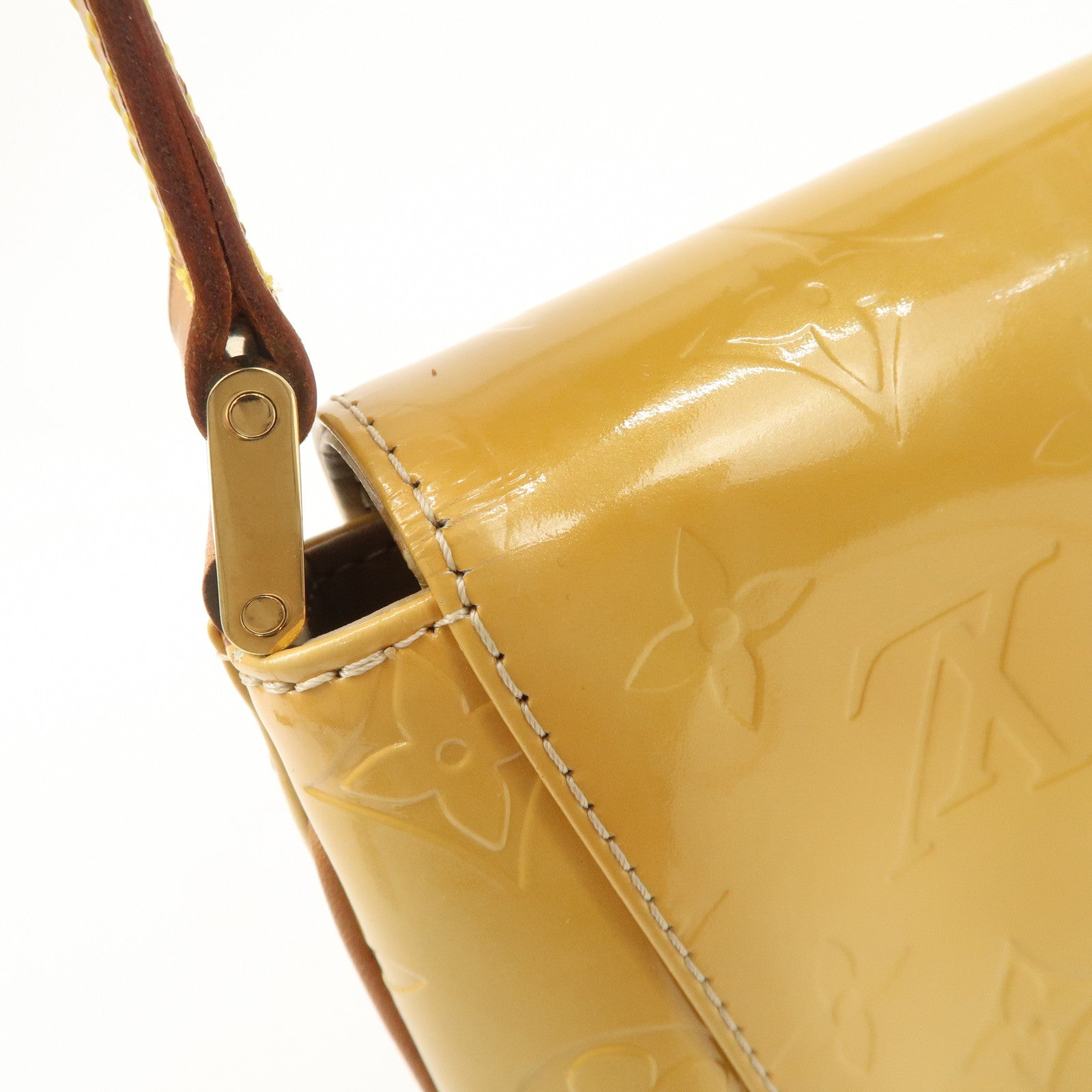 Louis Vuitton Vernis Thompson Street Shoulder Bag Beige M91008 Used