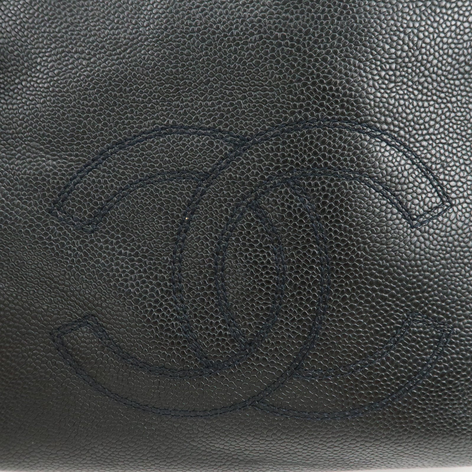 CHANEL COCO Mark Caviarskin Shoulder Bag Tote Bag Hand Bag Black
