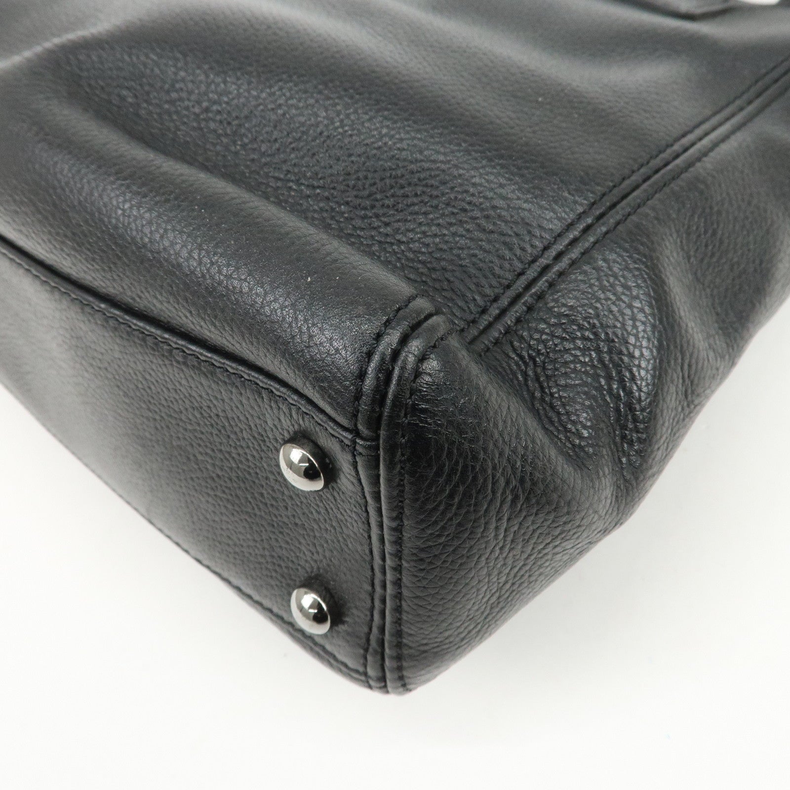 CHANEL 2.55 Caviarskin Executive Tote Bag Hand Bag Black