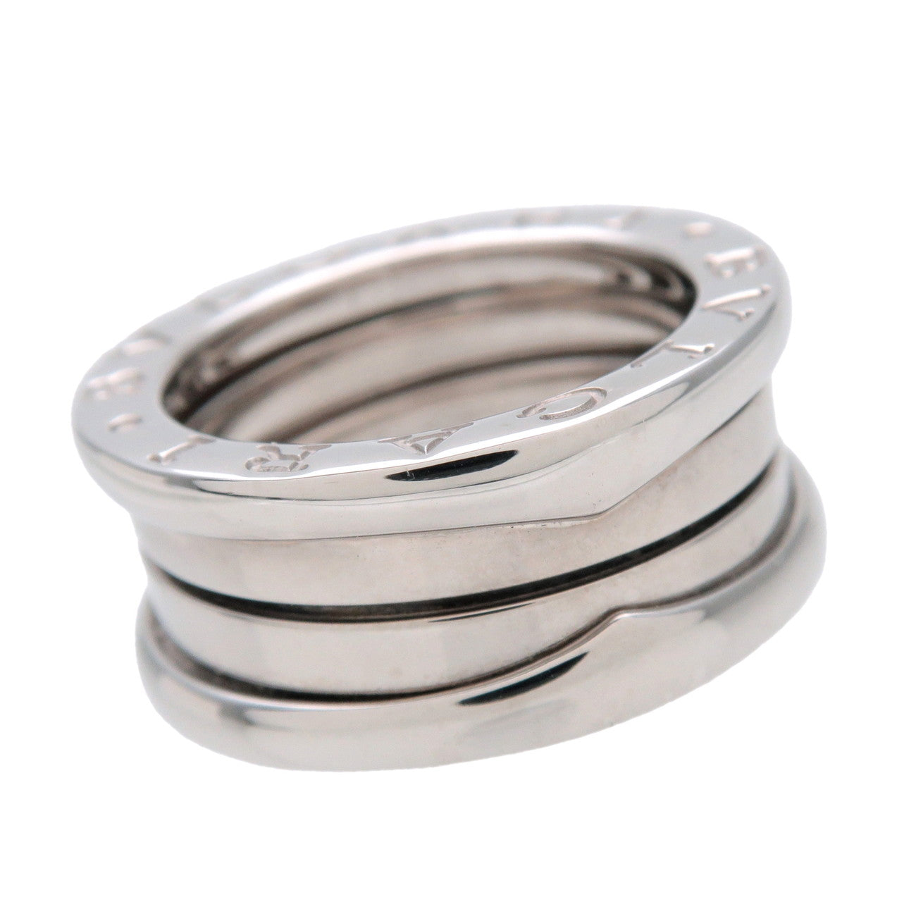 BVLGARI B-Zero1 3Band Ring K18 750WG White Gold #46 US3.5 EU45 HK7
