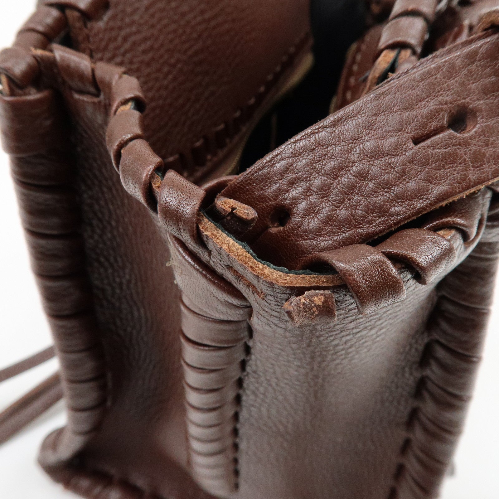 Chloe Mony Leather 2Way Bag Shoulder Bag Hand Bag Brown