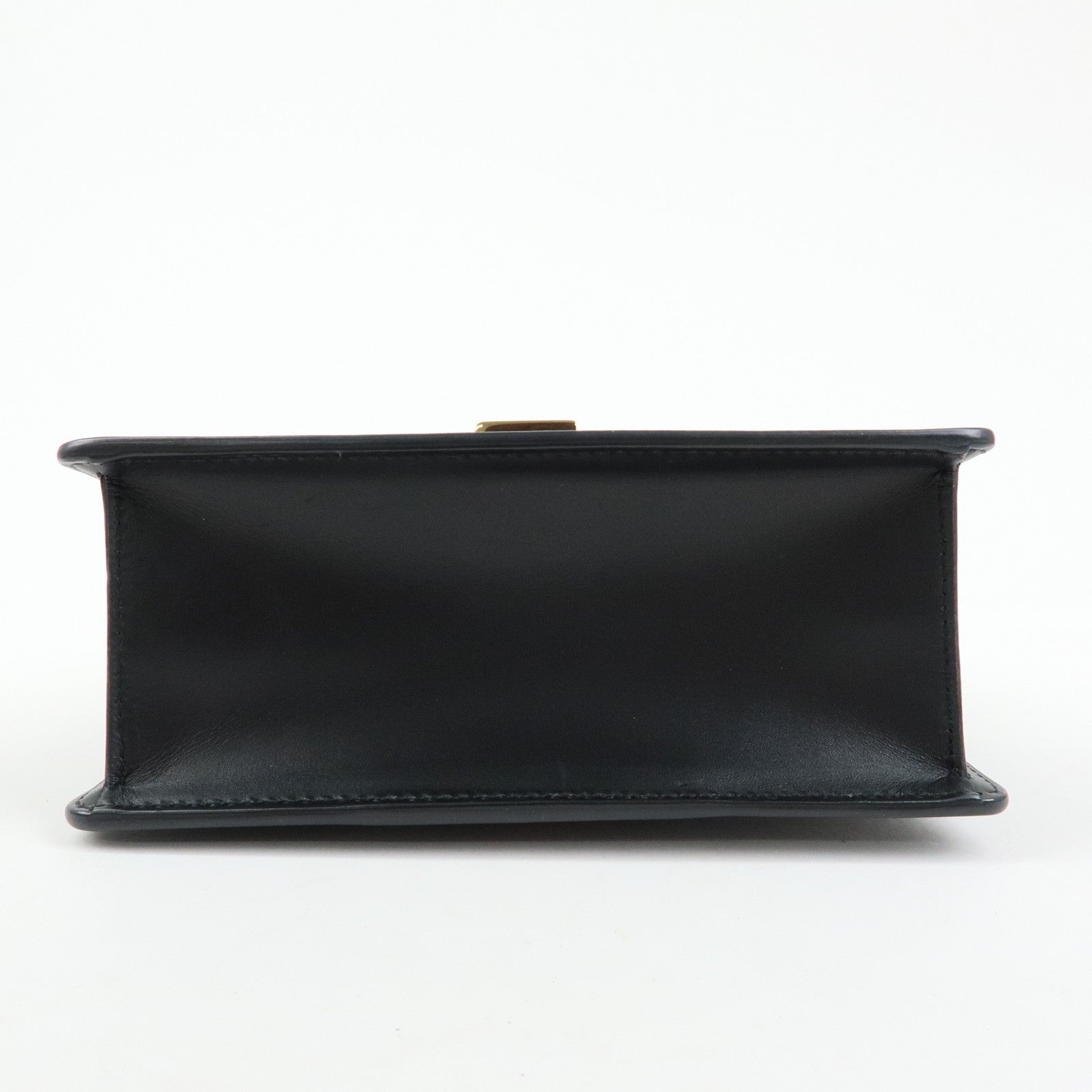 GUCCI Sylvie Sherry Leather 2Way Hand Bag Shoulder Bag Black 470270