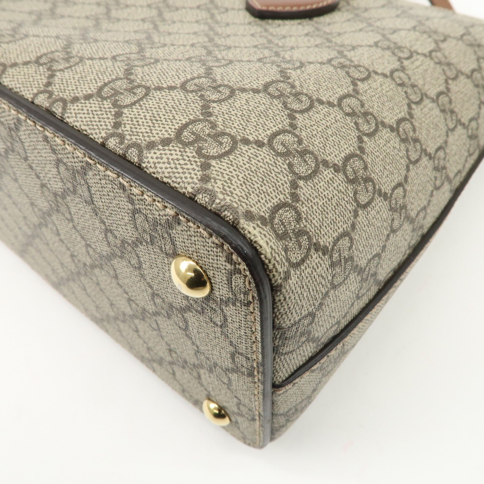 GUCCI GG Supreme GG Supreme 2WAY Bag Hand Bag Beige 409534