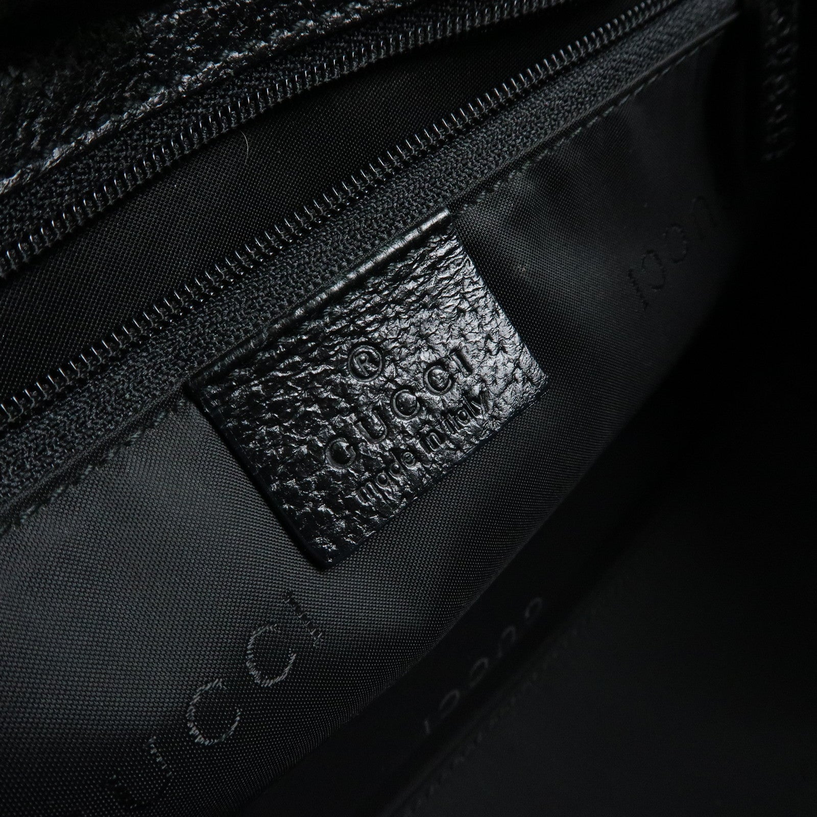GUCCI Jackie GG Canvas Leather Shoulder Bag Hand Bag Black 002.1068