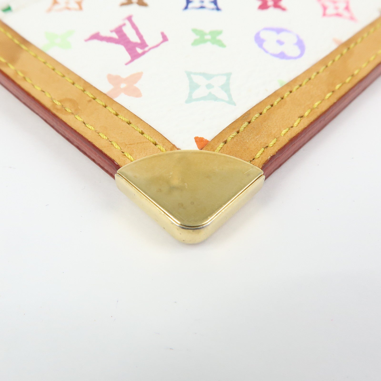 Louis Vuitton Monogram Multicolor Pochette Cles Blanc M92655