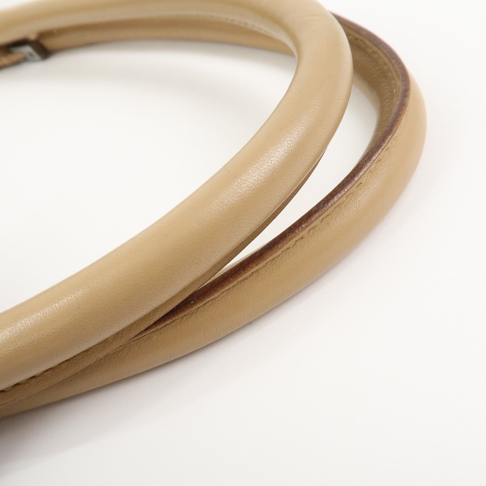 GUCCI Jackie Leather Shoulder Bag Hand Bag Beige 01719