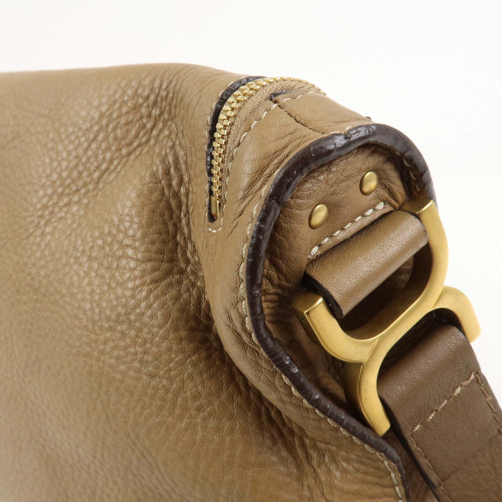 Chloe Marcie Leather Shoulder Bag Crossbody Bag Brown 001-12-60-65