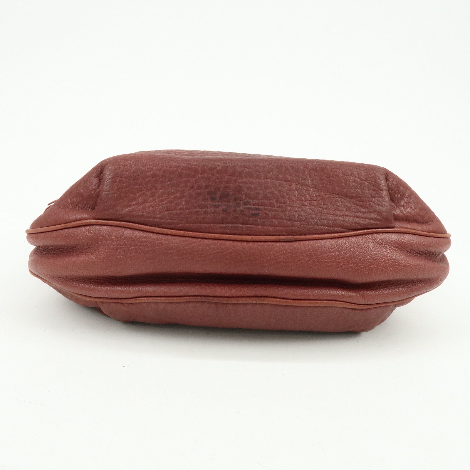 LOEWE Anagram Leather Tote Bag Shoulder Bag Bordeaux