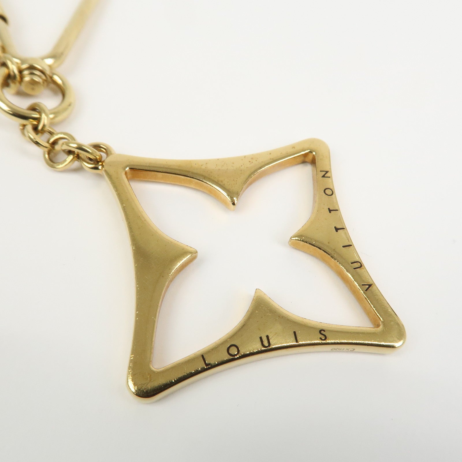 Louis Vuitton Porte Cles Puzzle Bag Charm Dark Brown Gold M65218