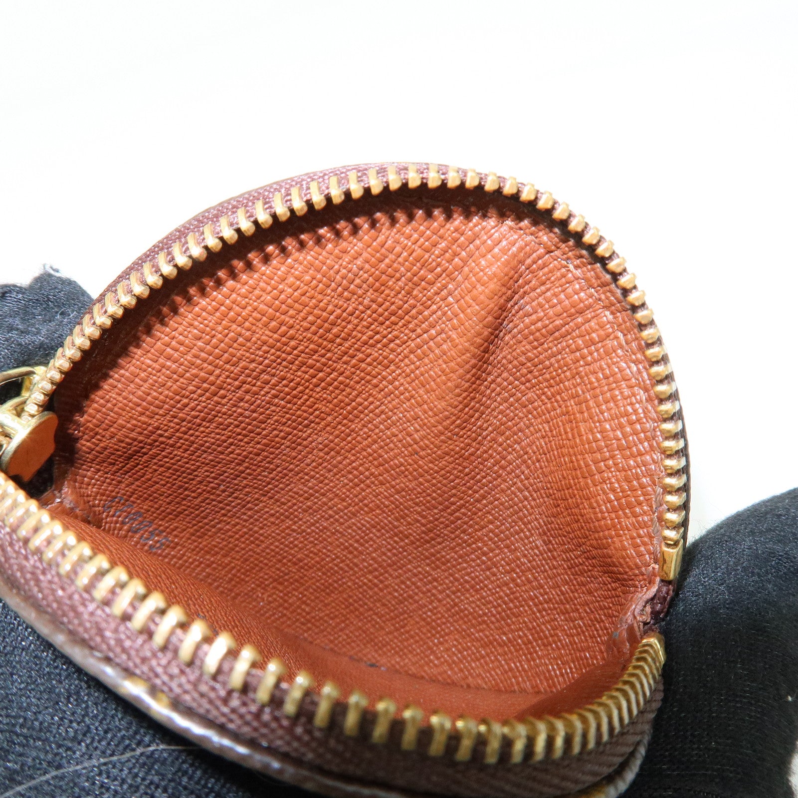 Louis Vuitton Monogram Porte Monnaie Rond Coin Case Brown M61926