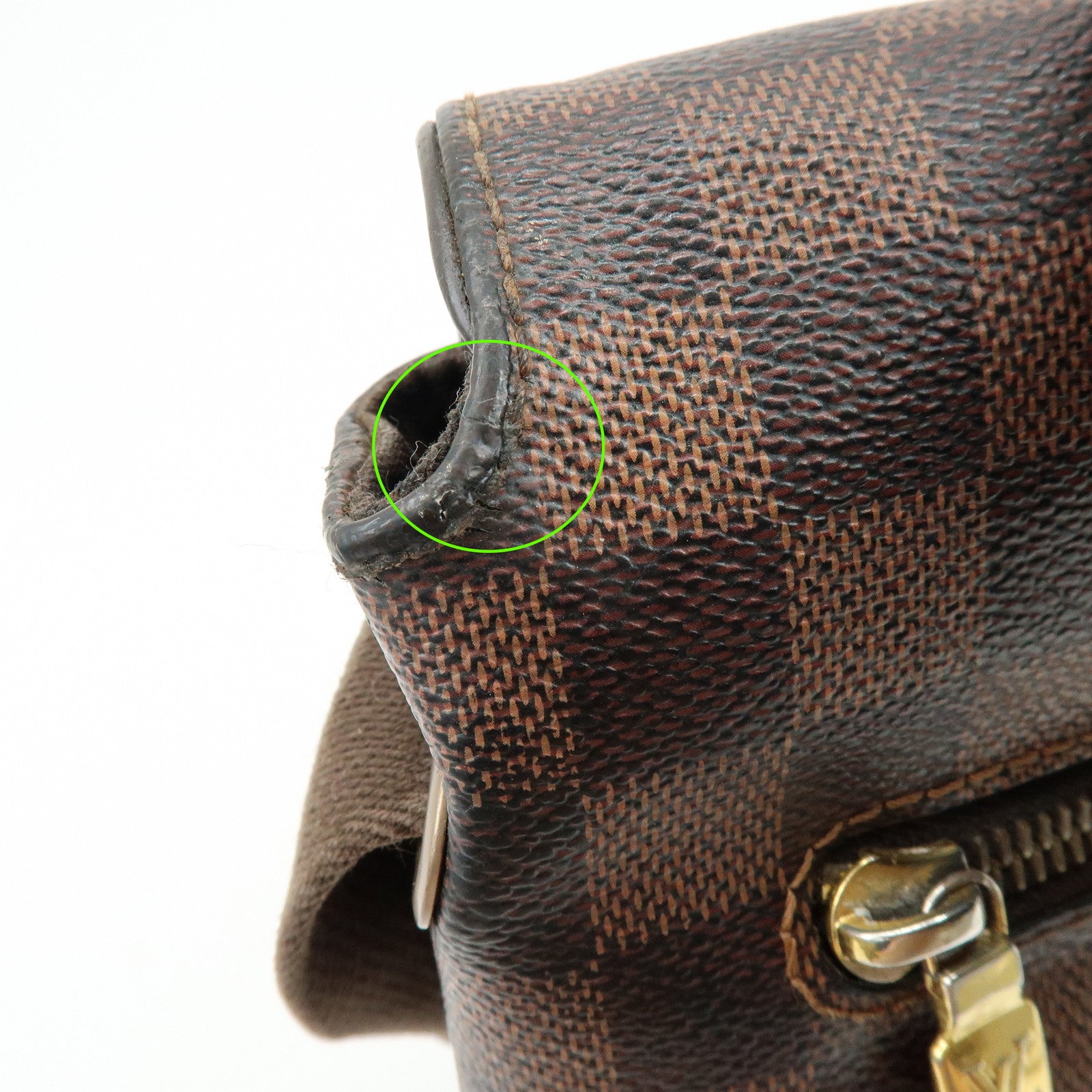 Louis Vuitton Damier Brooklyn Messenger Shoulder Bag Brown N51211