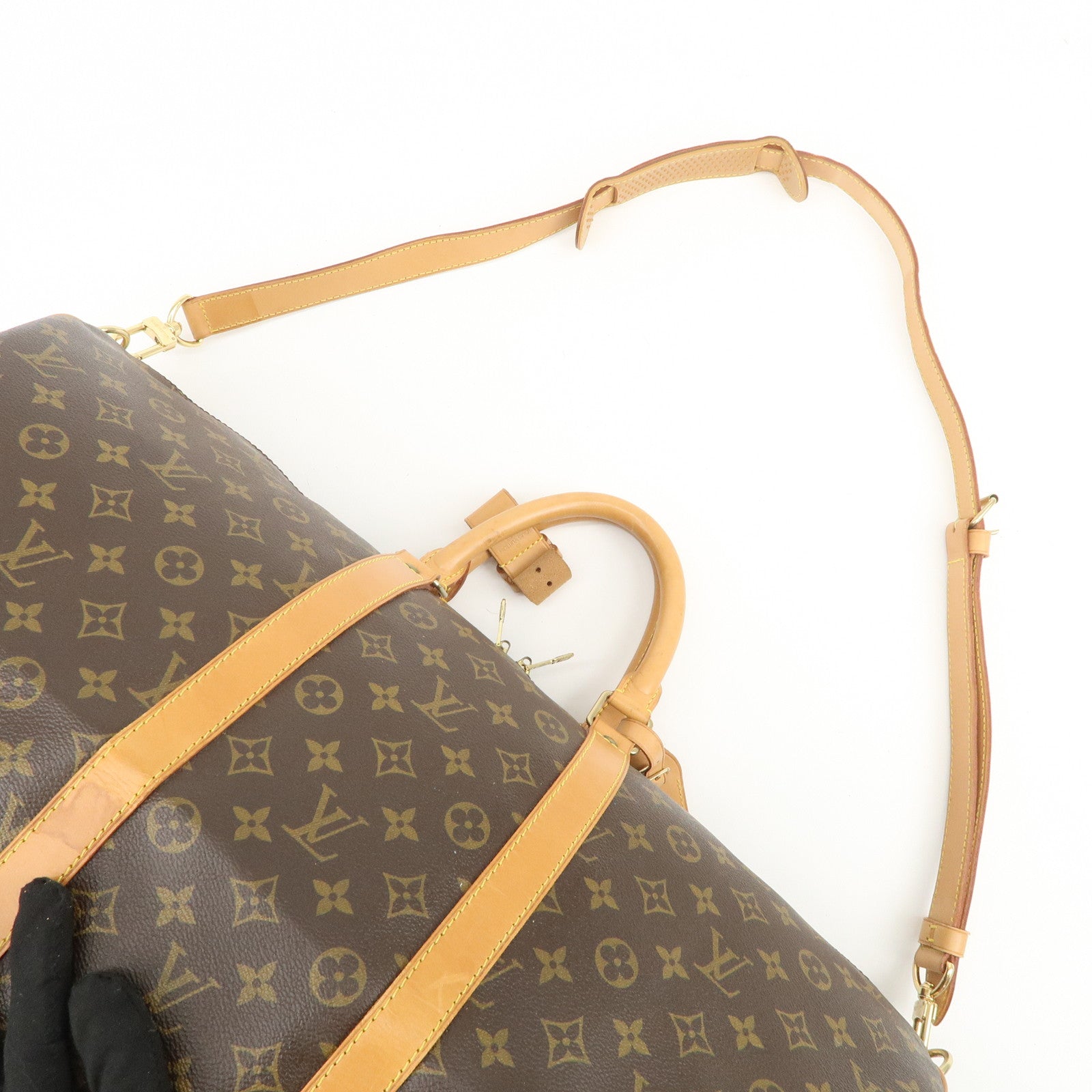Louis Vuitton Monogram Keep All Bandouliere 55 Boston Bag M41414