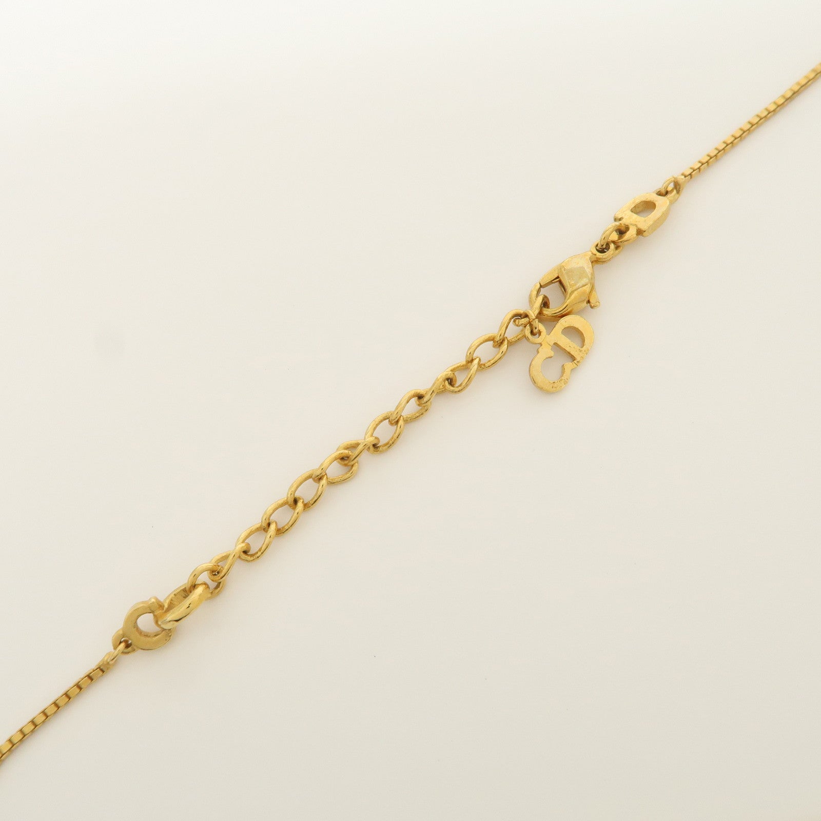 Christian Dior Logo Star Metal Necklace Gold