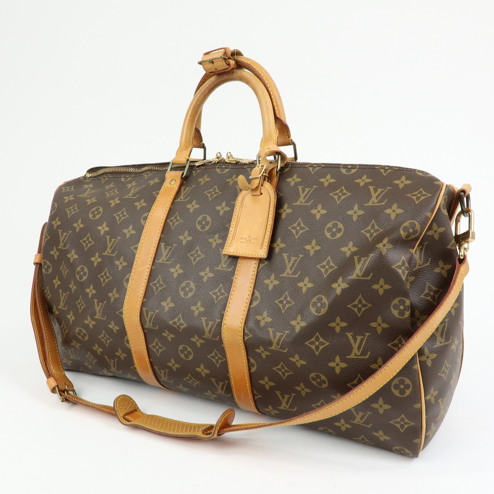 Louis Vuitton Monogram Keep All Bandouliere 50 Boston Bag M41416