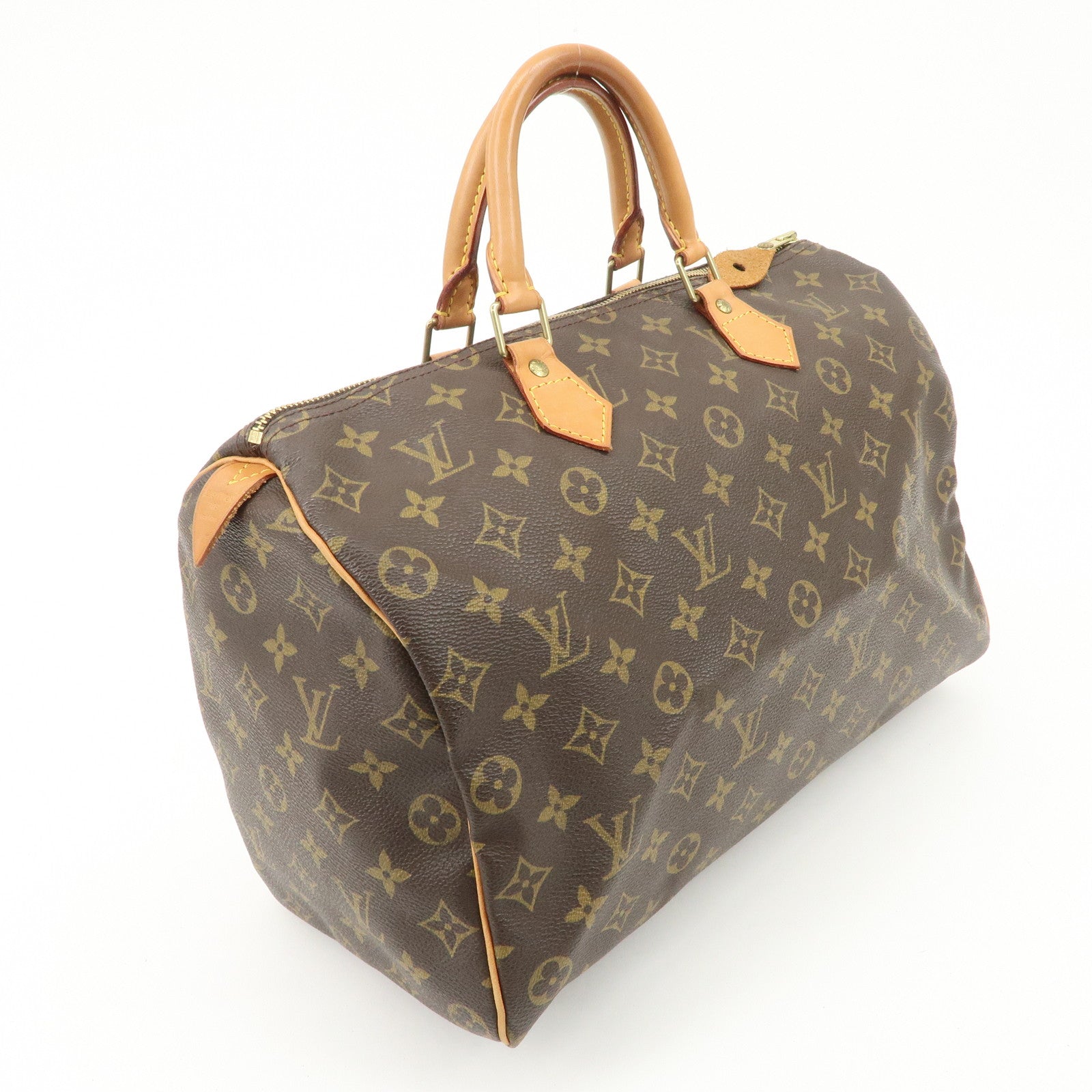 Louis Vuitton Monogram Speedy 35 Boston Bag Brown M41524
