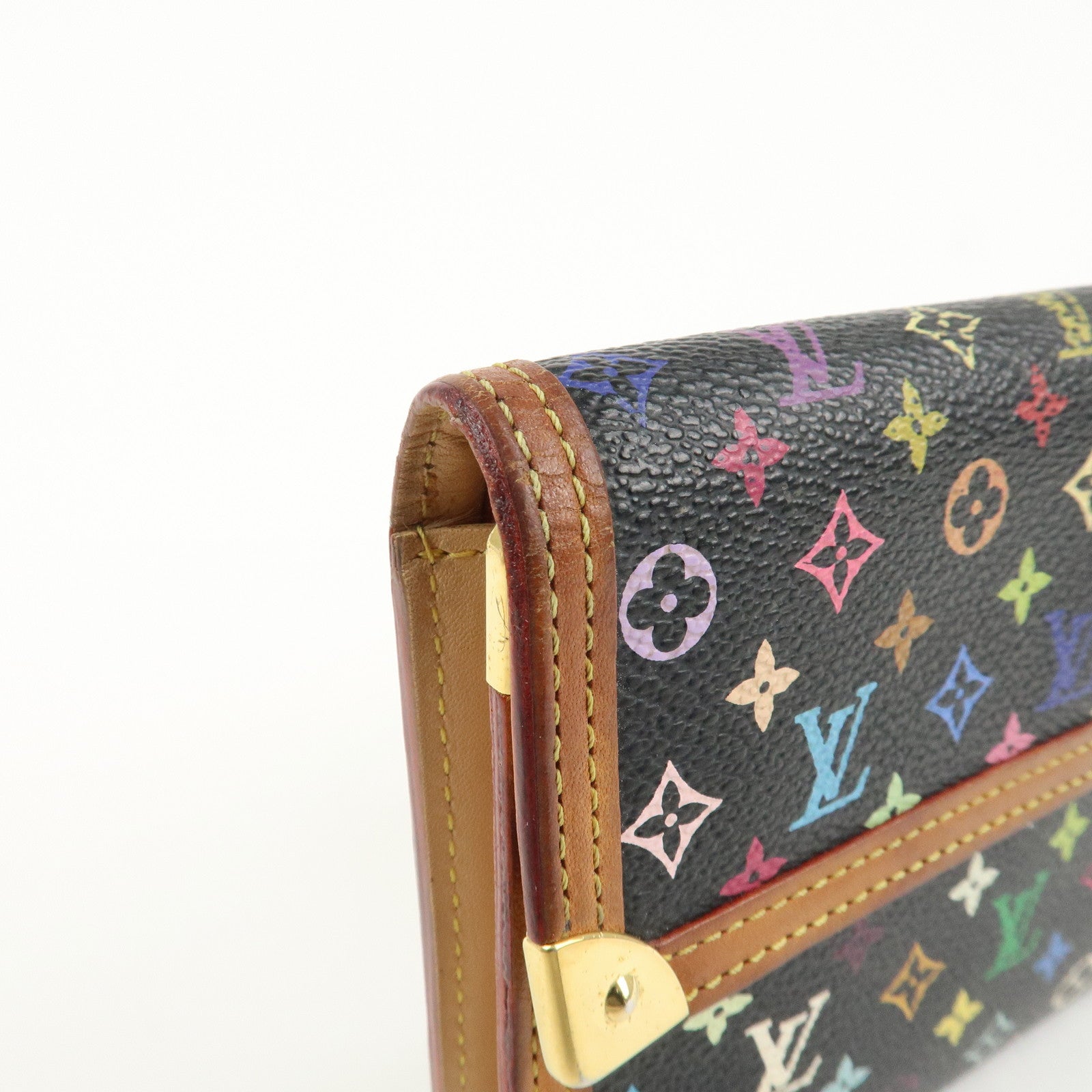 Louis Vuitton Monogram Multicolor Porte Trezor International M92658 Used