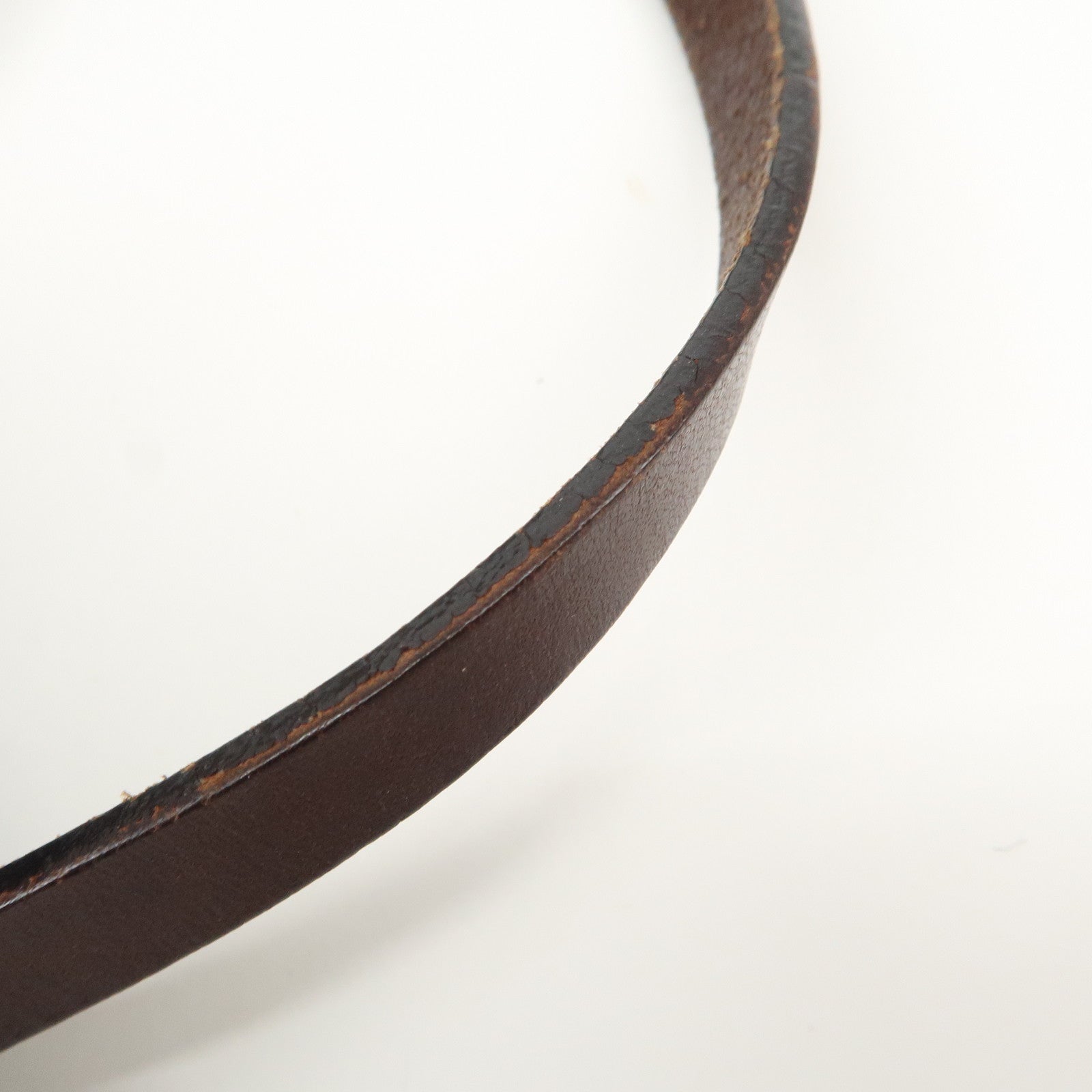 FENDI Unborn Calf Leather Tote Bag Hand Bag Brown 83158780992