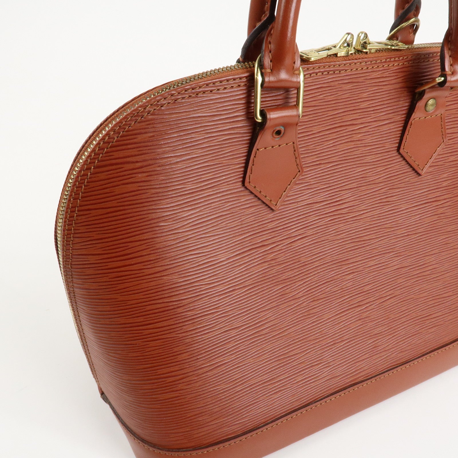 Louis Vuitton Epi Leather Alma Hand Bag Kenya Brown M52143 Used