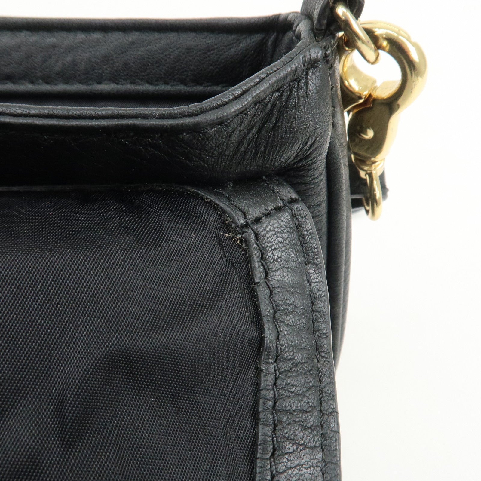 TORY BURCH Logo Leather Shoulder Bag Crossbody Bag Black