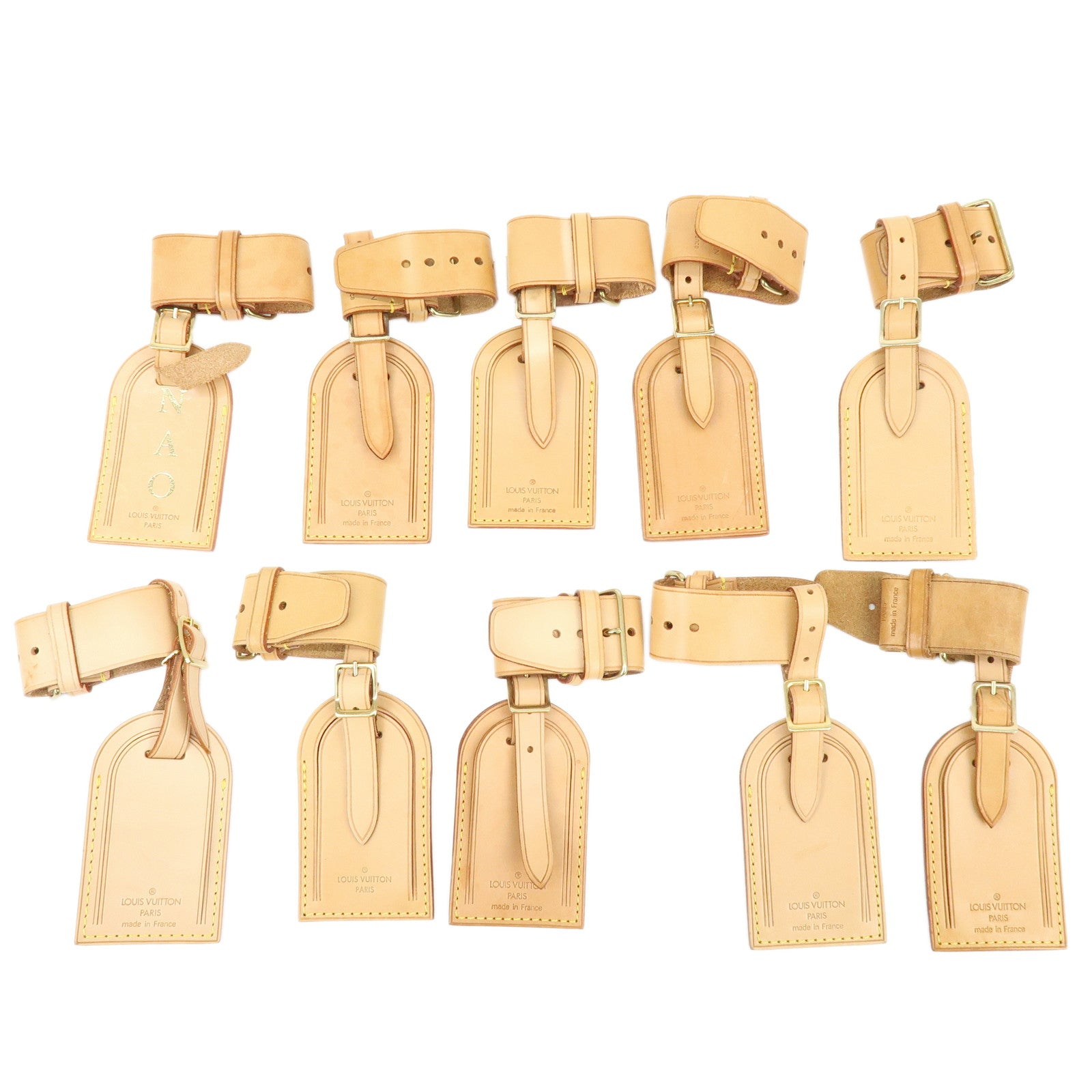 Louis Vuitton Set of 10 Leather Name Tag & Poignet