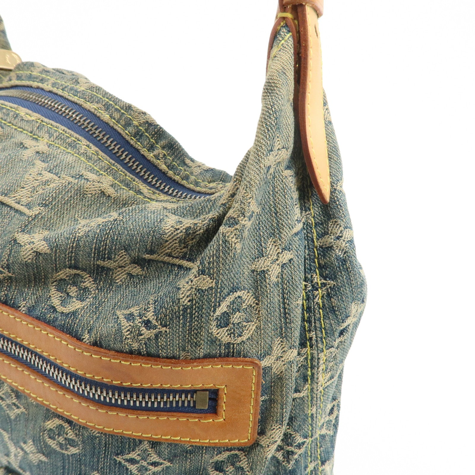 Louis Vuitton Monogram Denim Baggy GM Shoulder Bag Blue M95048