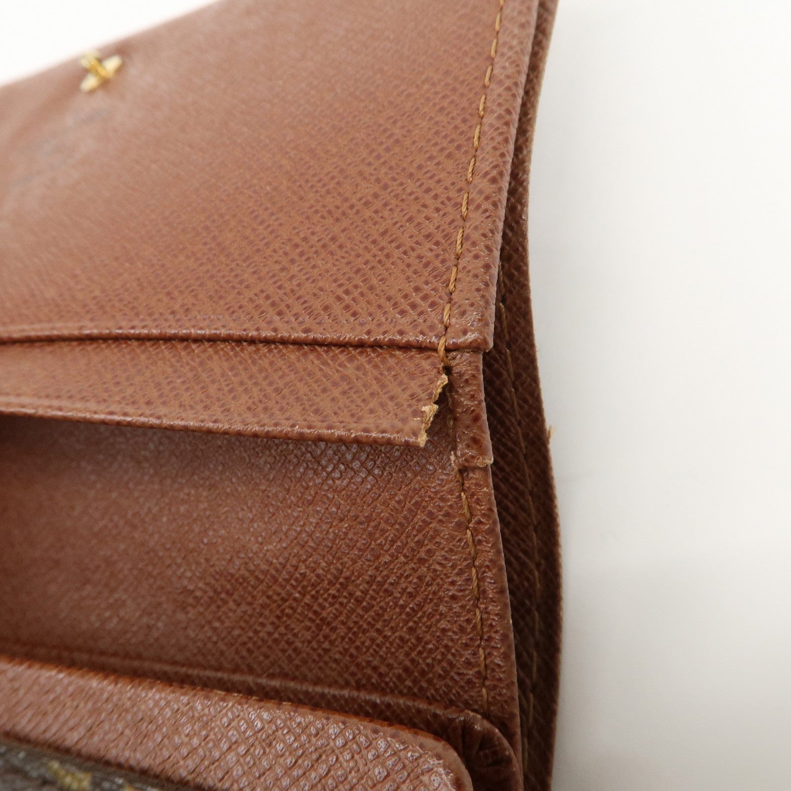 Louis Vuitton Monogram Porte Monnaie Billets Tresor Wallet M6173 Used