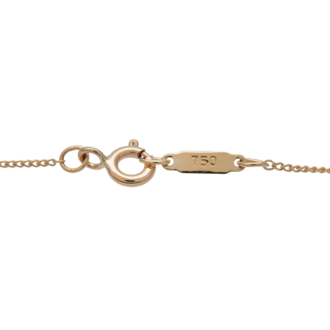 Tiffany & Co Chain Cross Heart Necklace 750YG Incarose Red