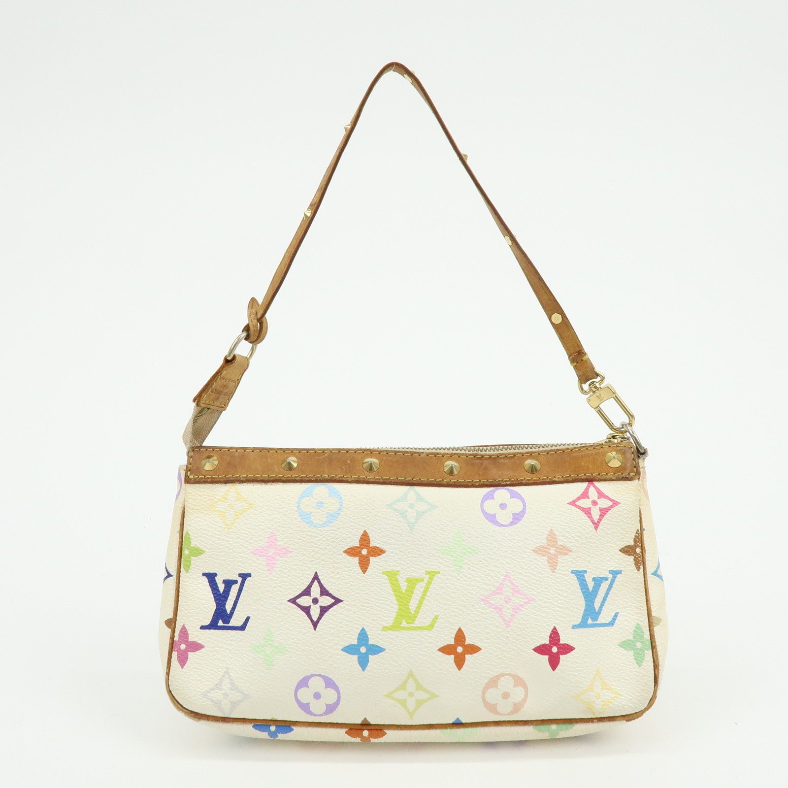 Louis Vuitton Monogram Multicolor Pochette Accessoires Blanc M92649