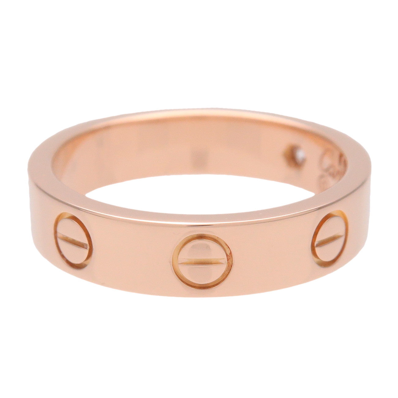 Cartier Mini Love 1P Diamond Ring K18 750PG #48 US4.5 B4050748