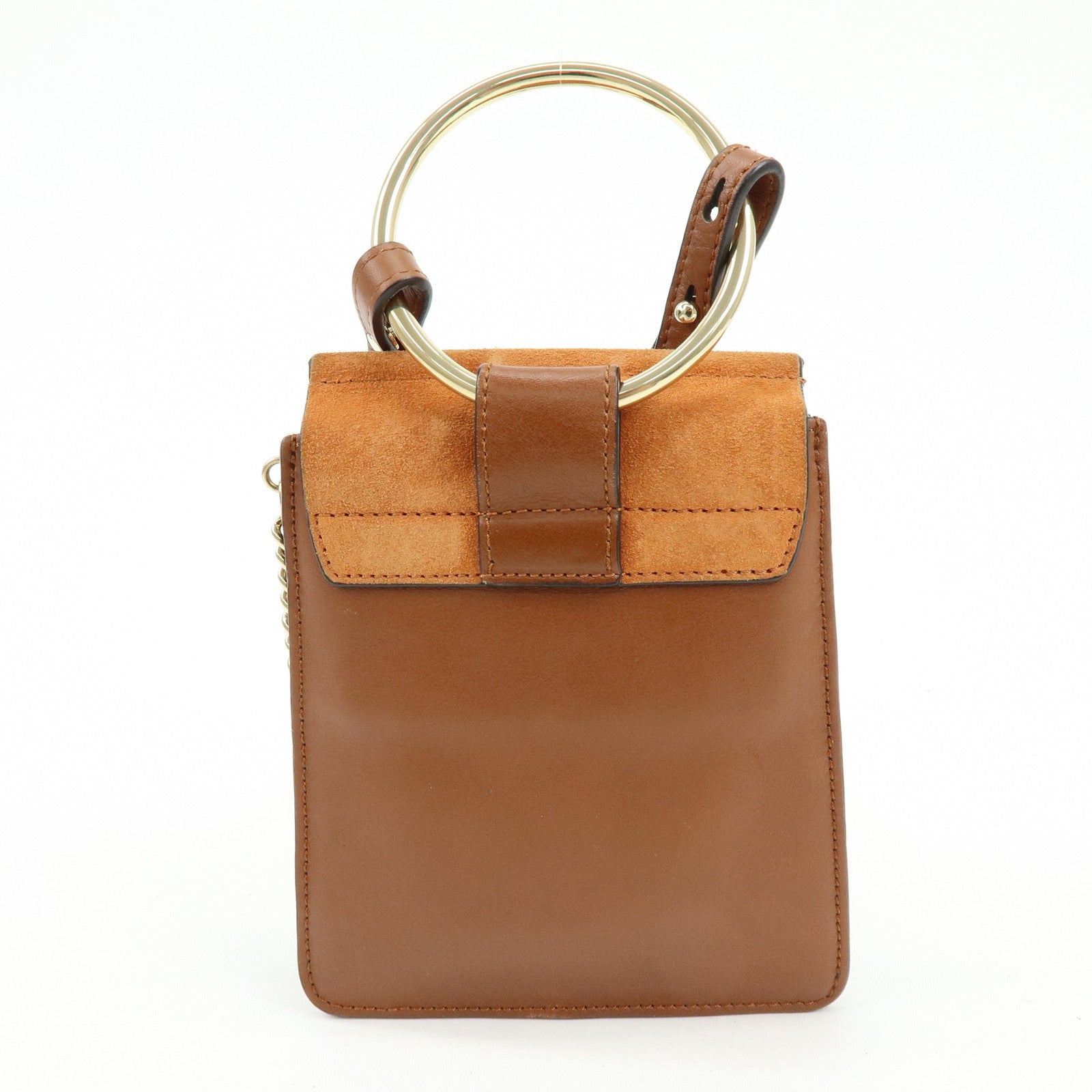 Chloe Faye Leather Suede Shoulder Bag Crossbody Bag Brown