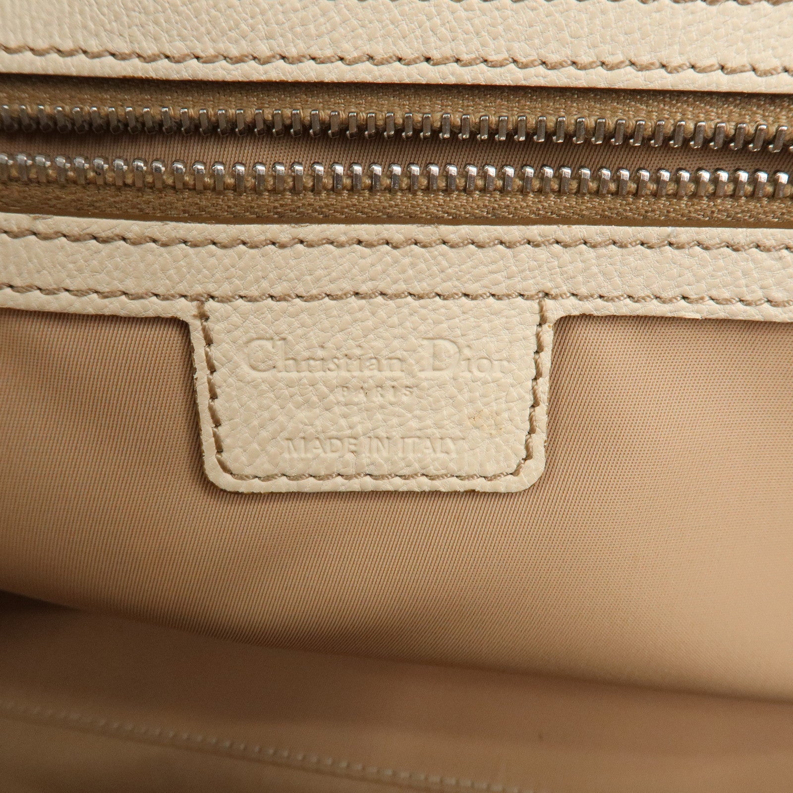 Christian Dior Trotter Canvas Leather Hand Bag Shoulder Bag Brown