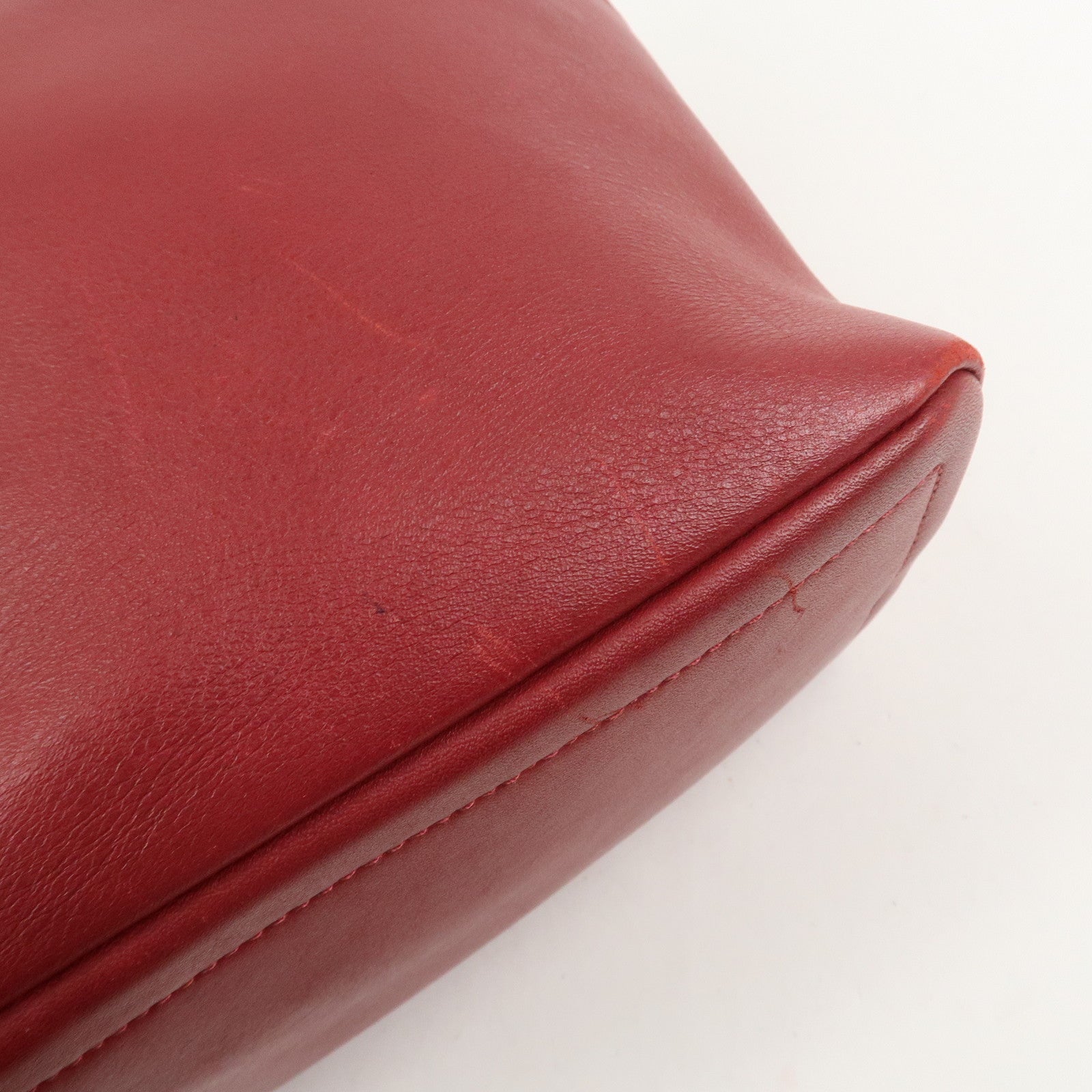 COACH Leather Shoulder Bag Hand Bag Red