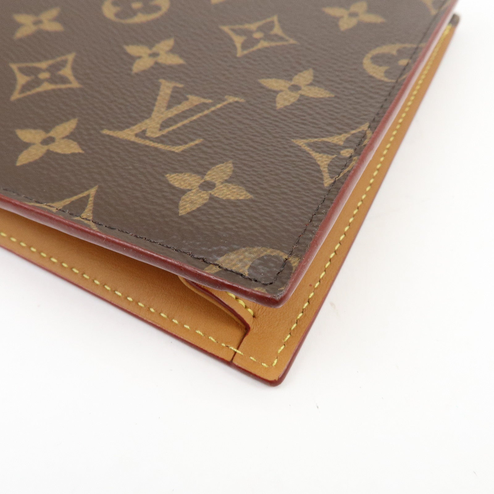 Louis Vuitton Monogram Chain Clutch Bag Pouch Brown M55646