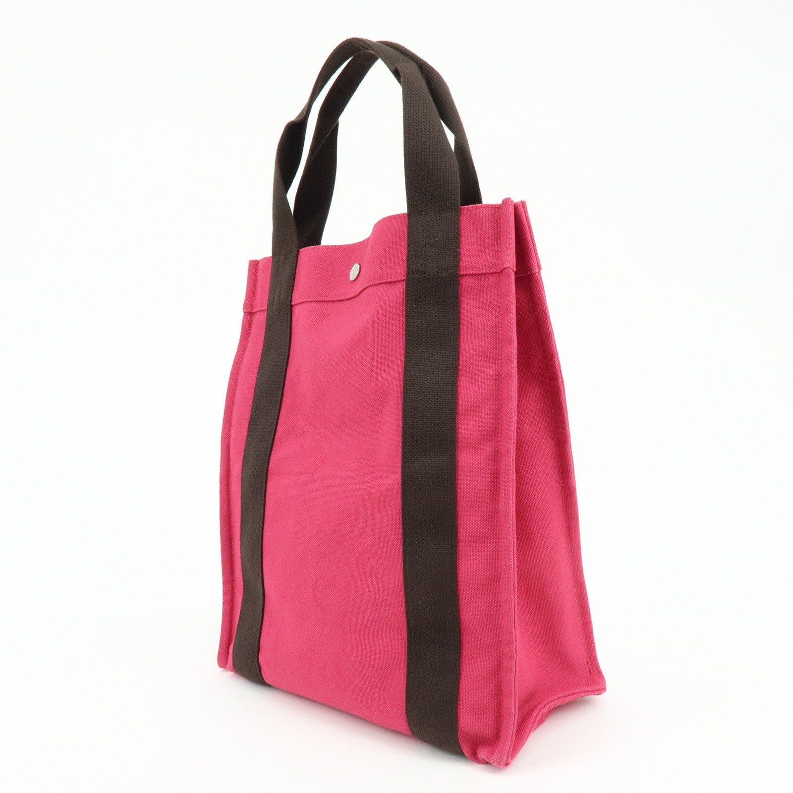 HERMES Sac de Plage Nomade PM Canvas Tote Bag Pink Brown