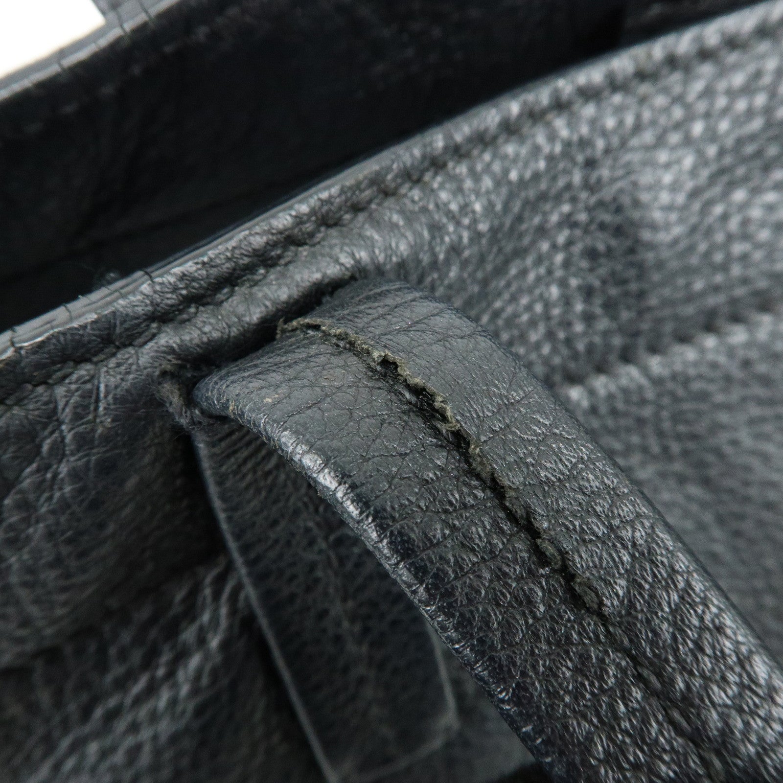 MIU MIU Leather Tote Bag Shoulder Bag Hand Black RR1934