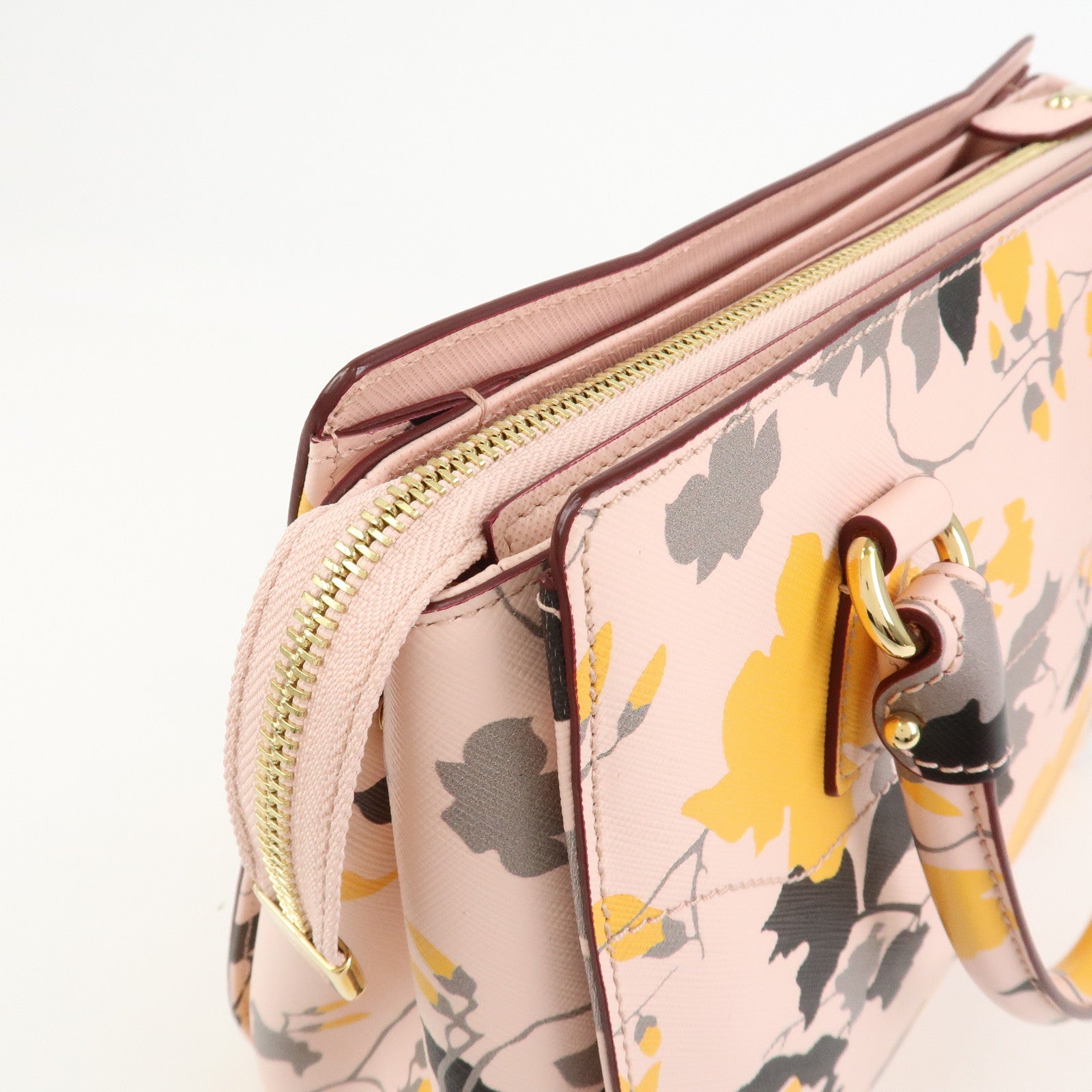 Ferragamo Gancini Leather 2Way Bag Hand Bag Shoulder Bag Light Pink