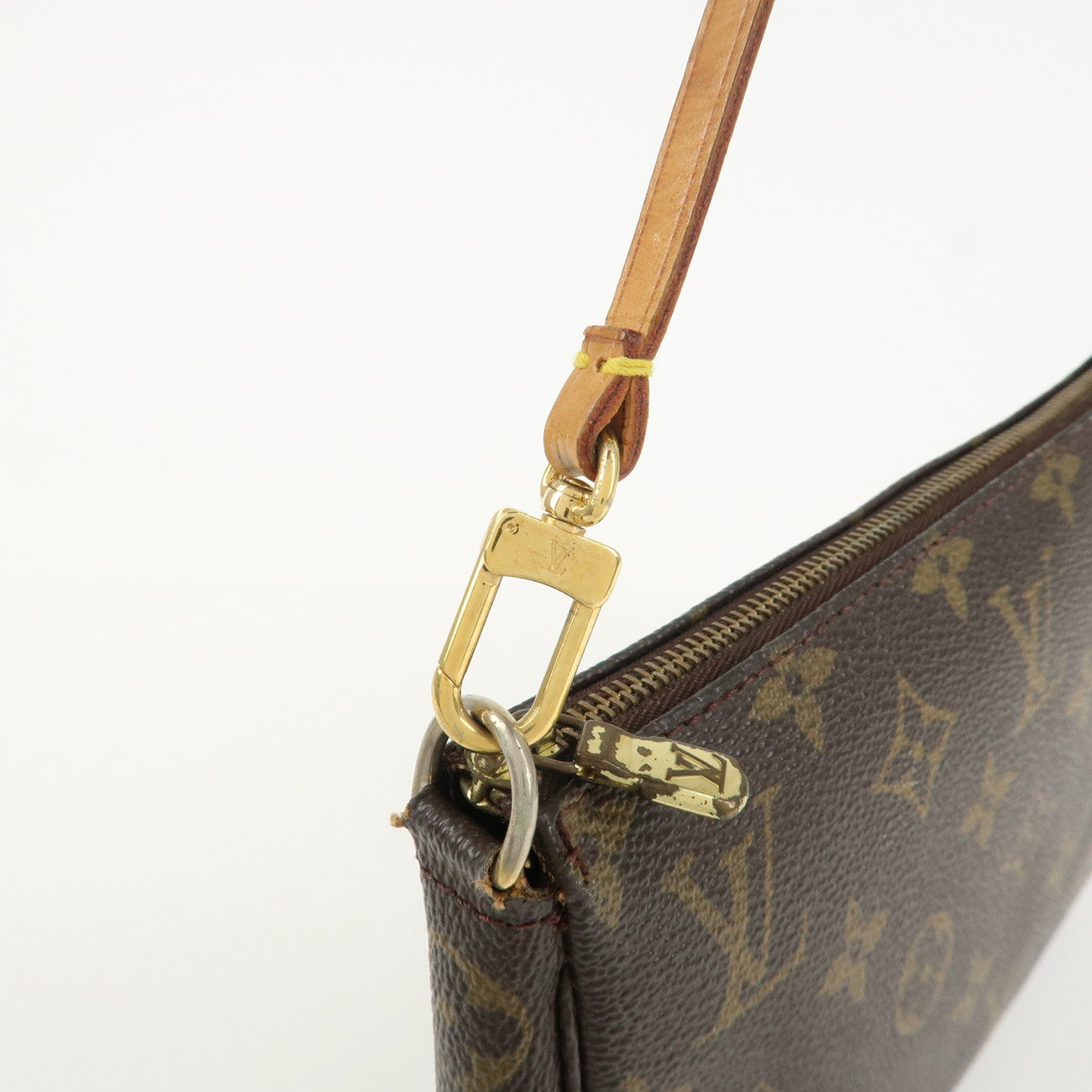 Louis Vuitton Monogram Pochette Accessoires Hand Bag Brown M51980 Used
