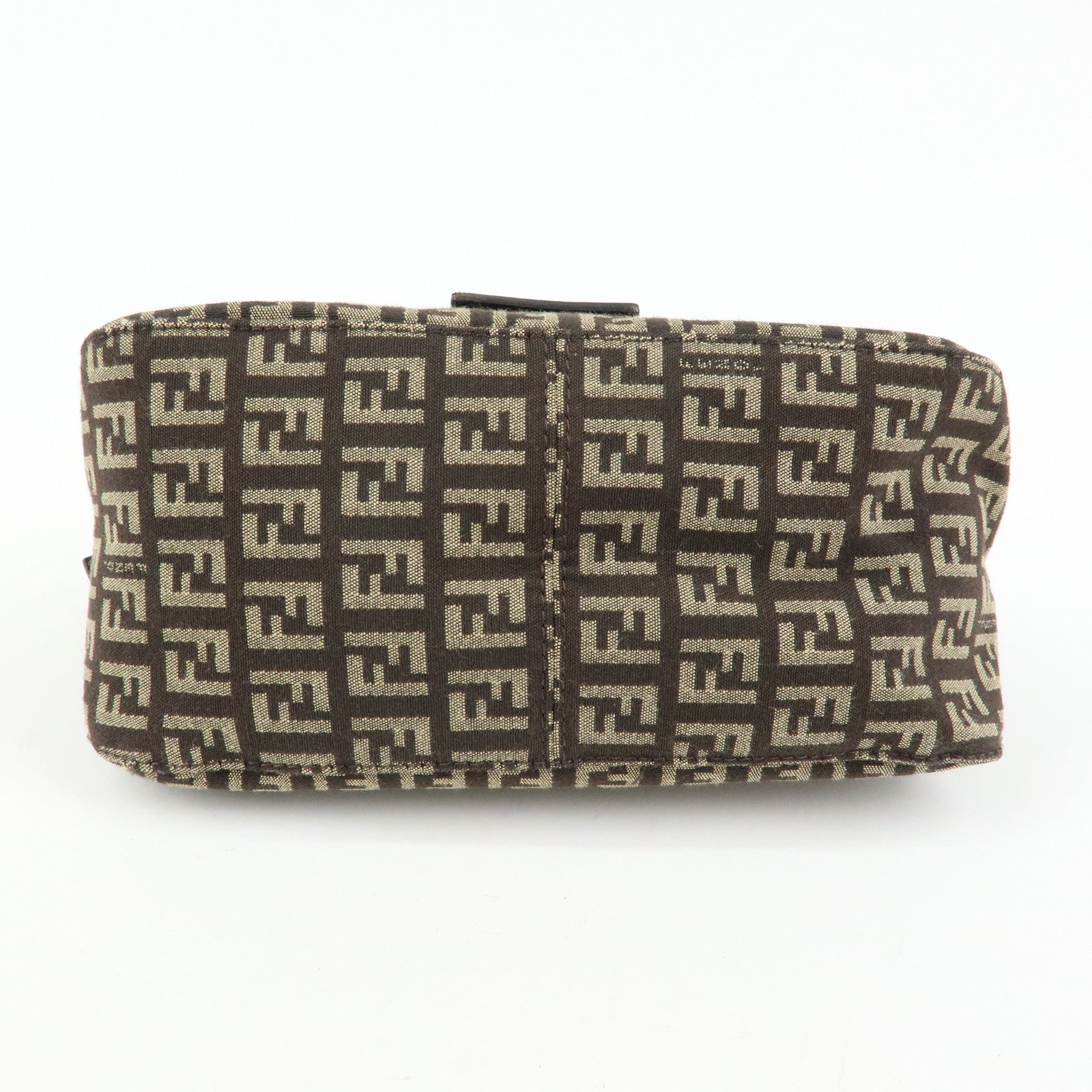 FENDI Mini Mamma Baguette Zucchino Canvas Shoulder Bag 8BR180