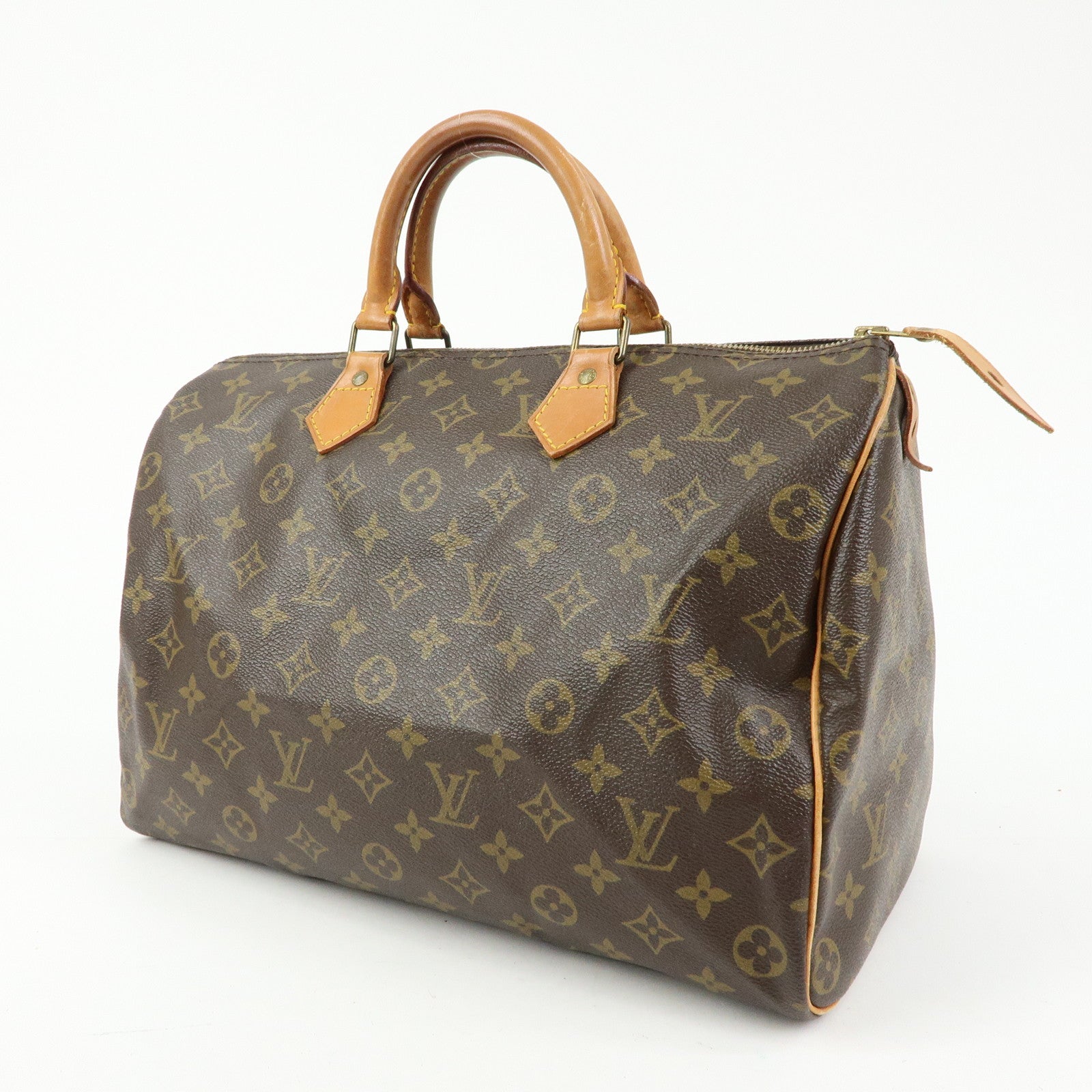 Louis Vuitton Monogram Speedy 35 Boston Bag Hand Bag Brown M41524