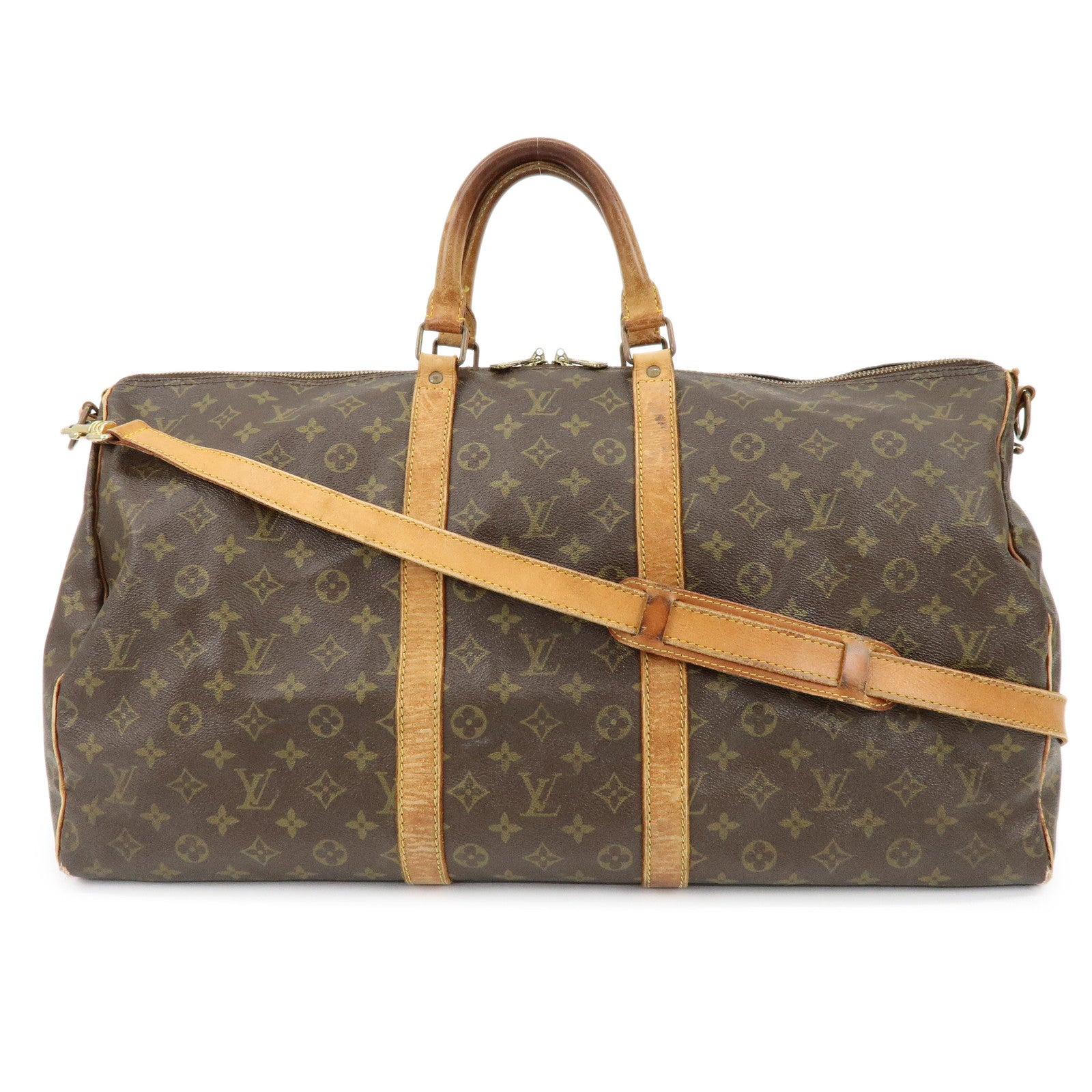 Louis Vuitton Monogram Keep All Bandouliere 55 Boston Bag M41414