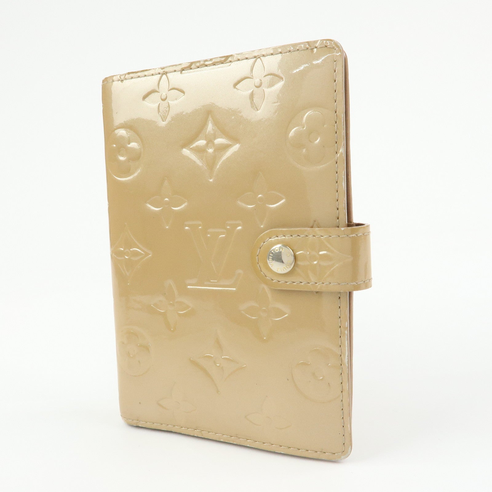 Louis Vuitton Monogram Vernis Agenda PM Planner Cover Beige R21001