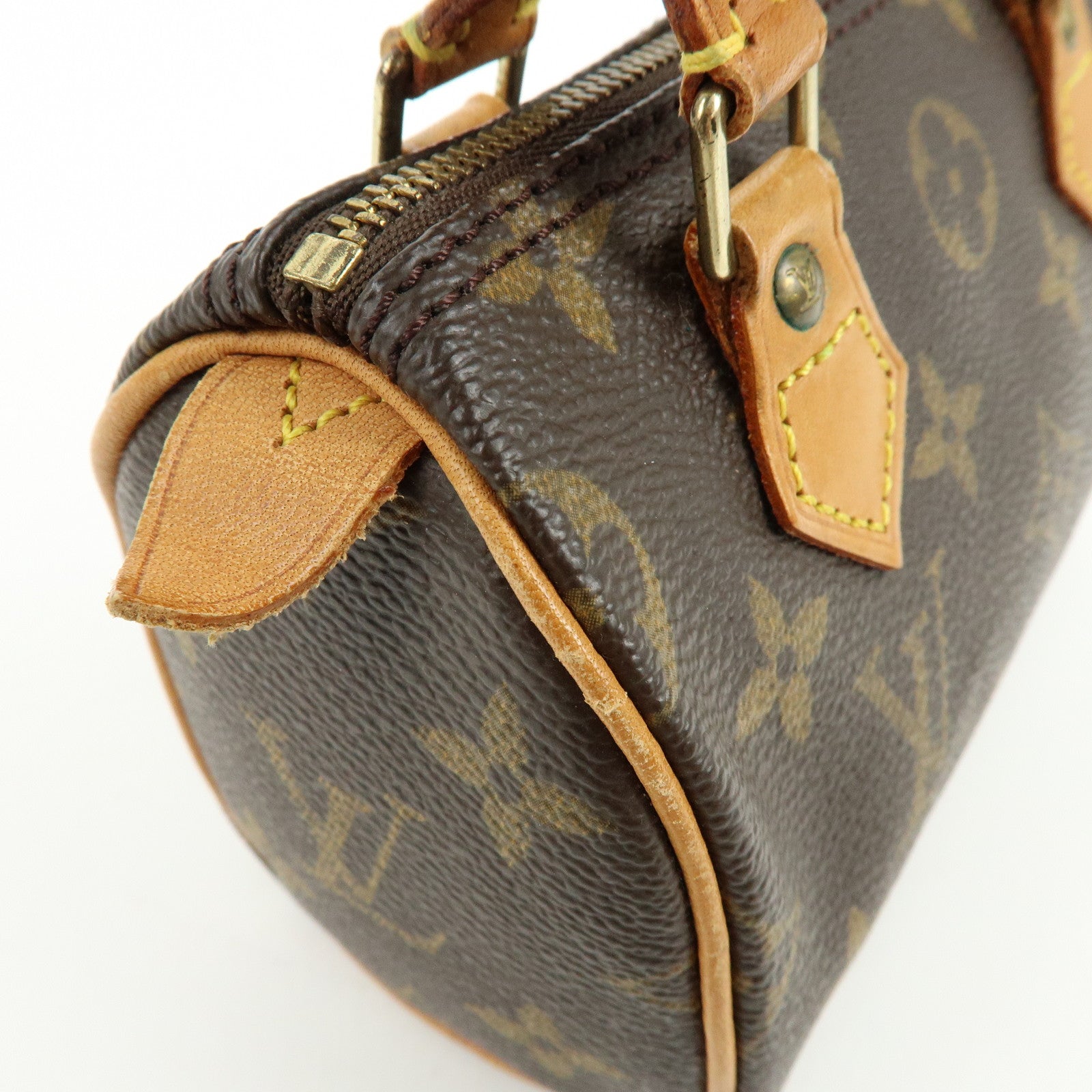 Louis Vuitton Monogram Mini Speedy Hand Bag Brown M41534