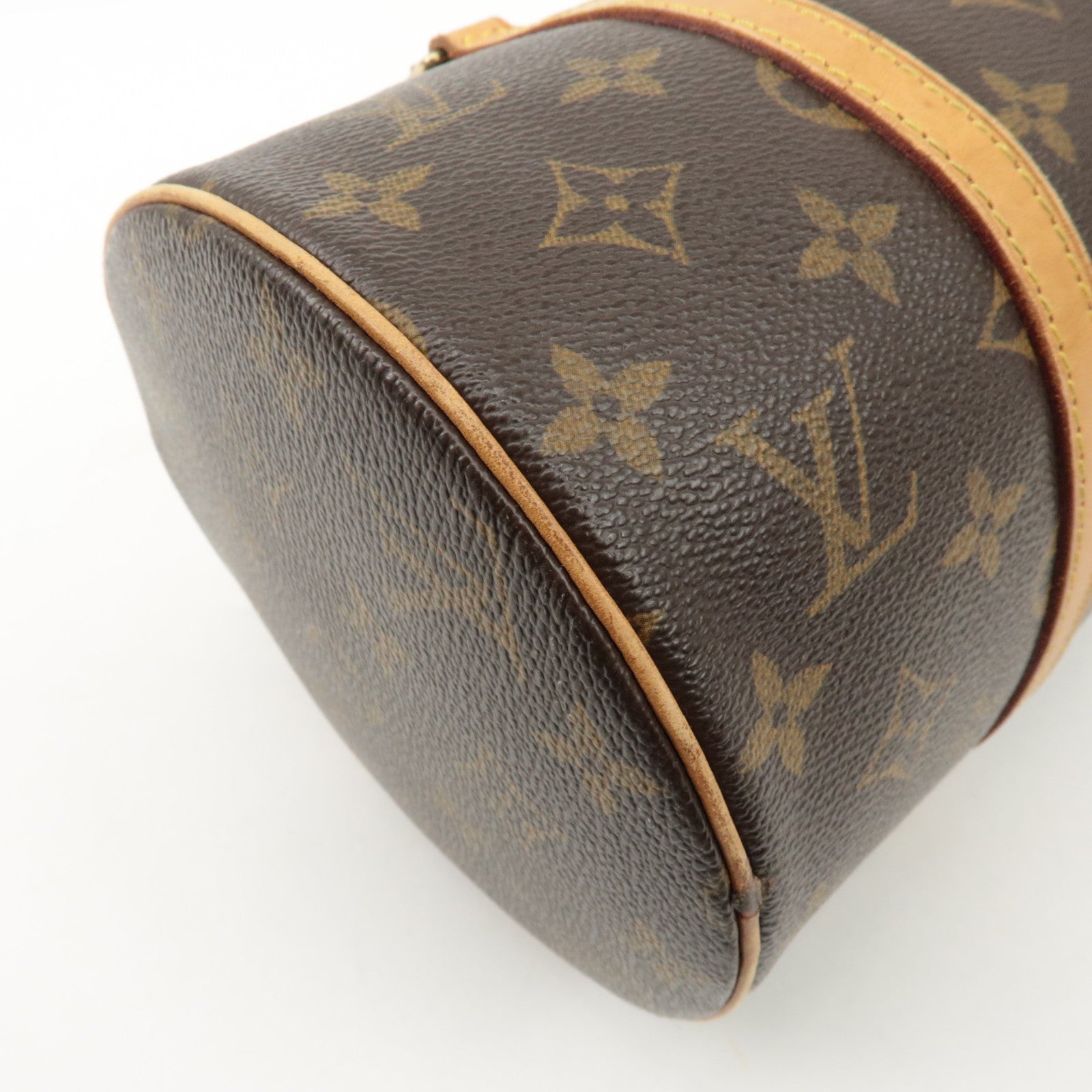 Louis Vuitton Monogram Papillon 30 Hand Bag New Style Brown M51385 Used