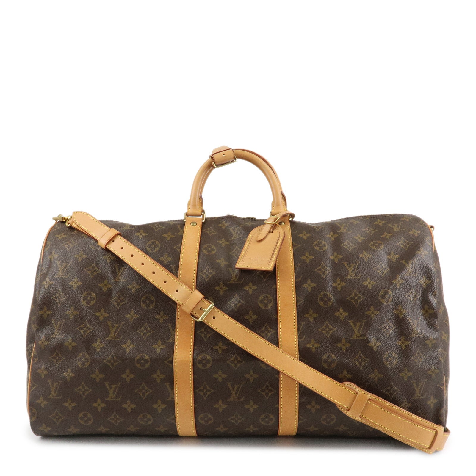 Louis Vuitton Monogram Keep All Bandouliere 55 Bag Brown M41414 Used