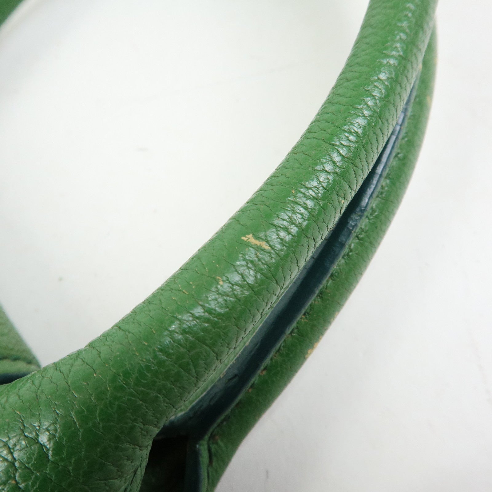 MIU MIU Madras Leather 2Way Bag Hand Bag Shoulder Bag Green
