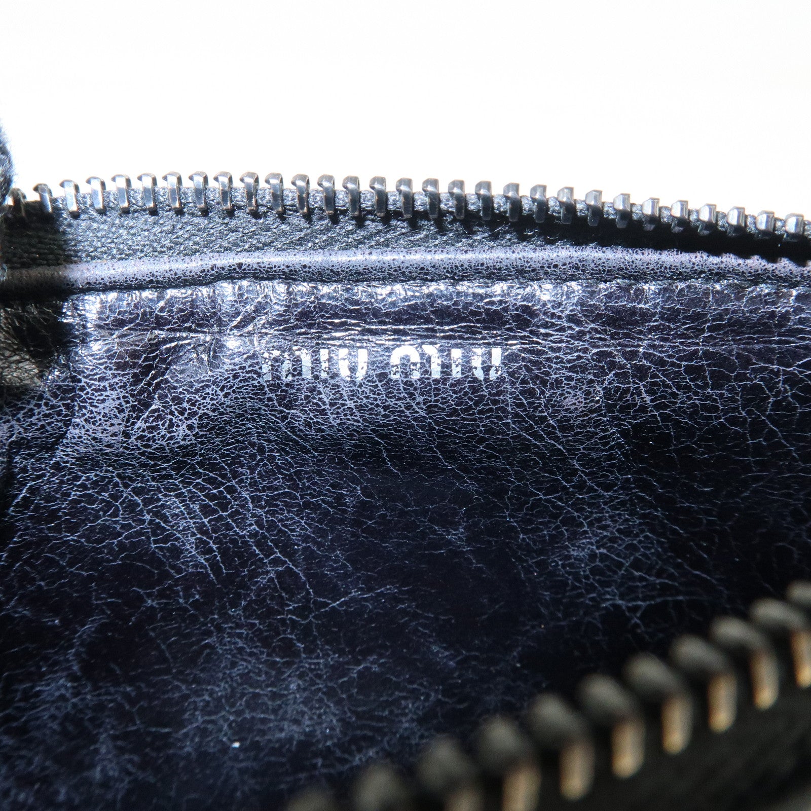 MIU MIU Matelasse Leather Card Case Black 5MB006 Used