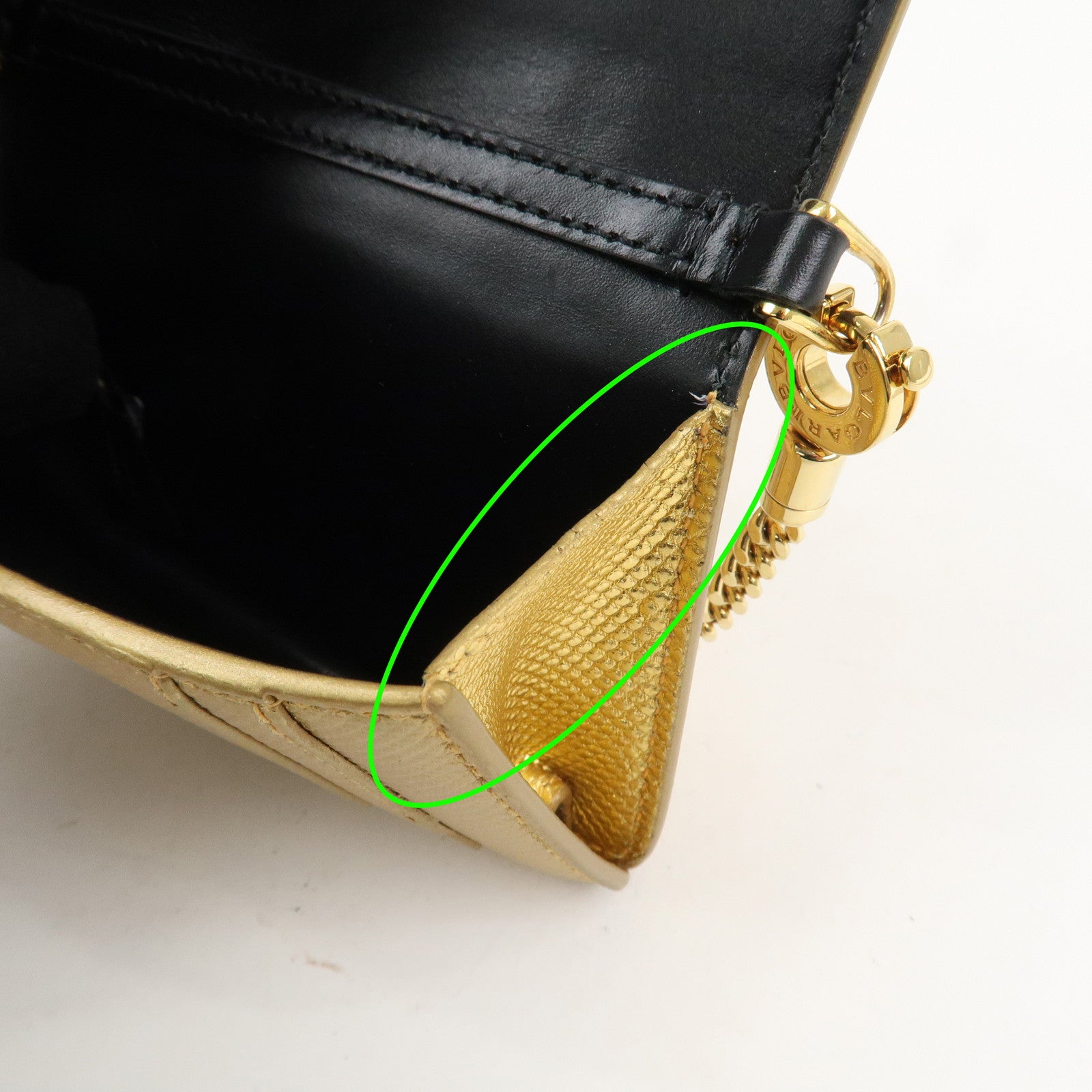 BVLGARI Serpenti Forever Leather Bag Charm Gold