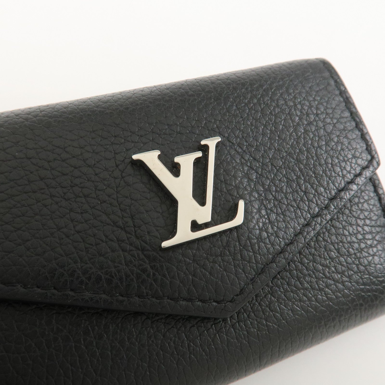 Louis Vuitton Portefeuille Lock Mini Compact Wallet Noir M63921